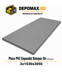 Placa rigida PVC Simopor Gri 0.58 g/cm3, 3x1530x3050 mm